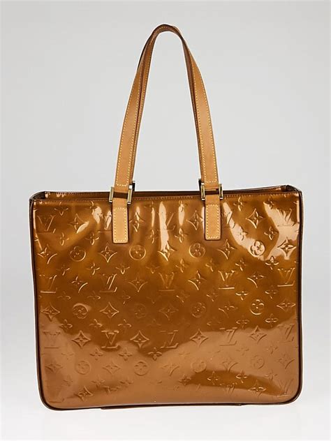 louis vuitton vernis columbus tote|LOUIS VUITTON Vernis Columbus Bronze .